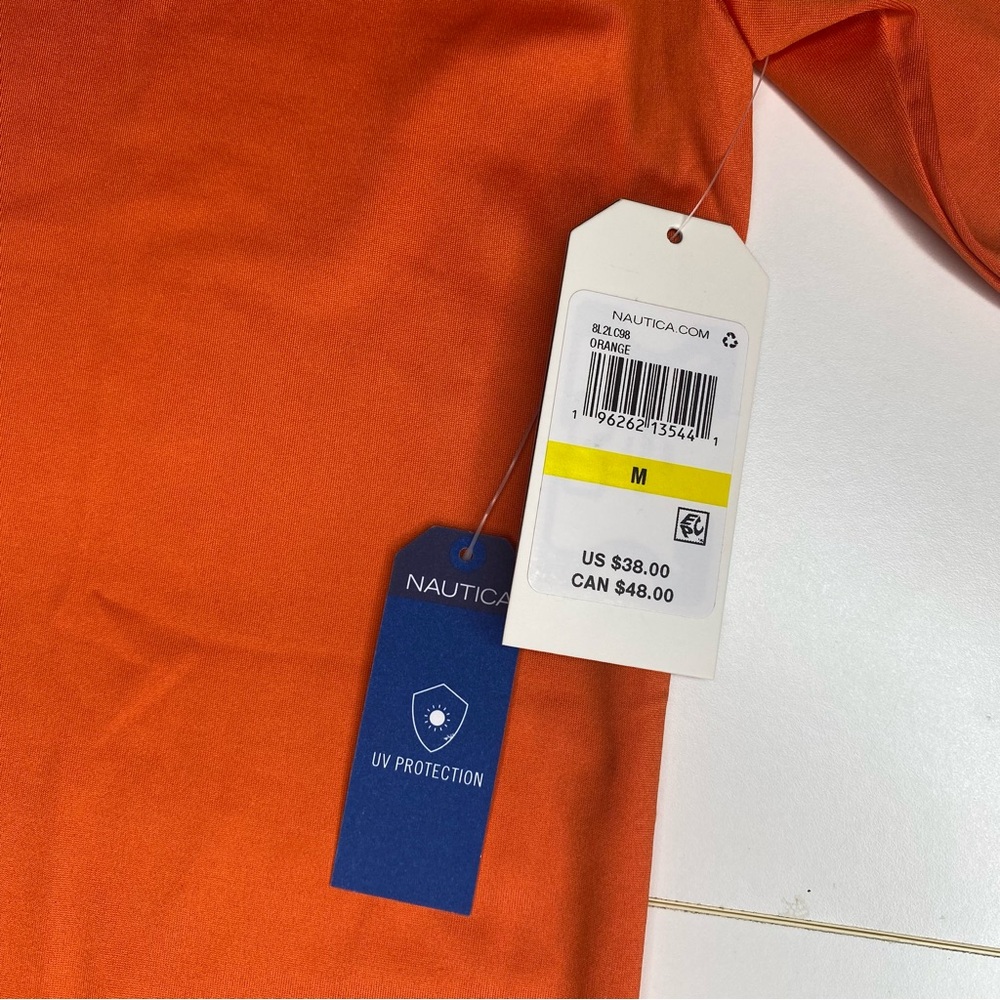 Nautica Dress sz Medium Orange UPF 30 - Picture 4 of 7